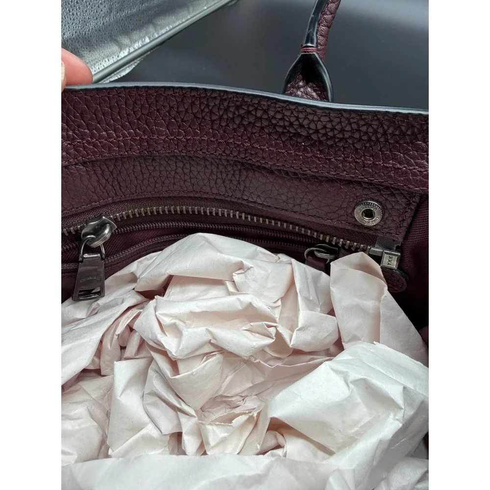 Coach Swagger 21 Patchwork Leather Suede Satchel Crossbody Bag Burgundy Oxblood‎